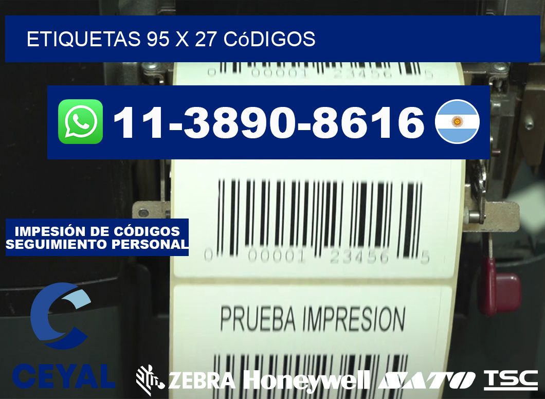 etiquetas 95 x 27 códigos