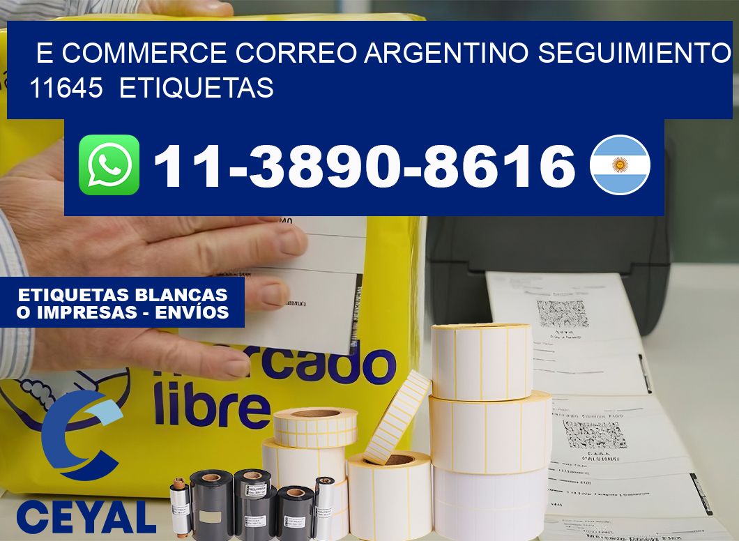 E commerce correo argentino Seguimiento 11645  etiquetas