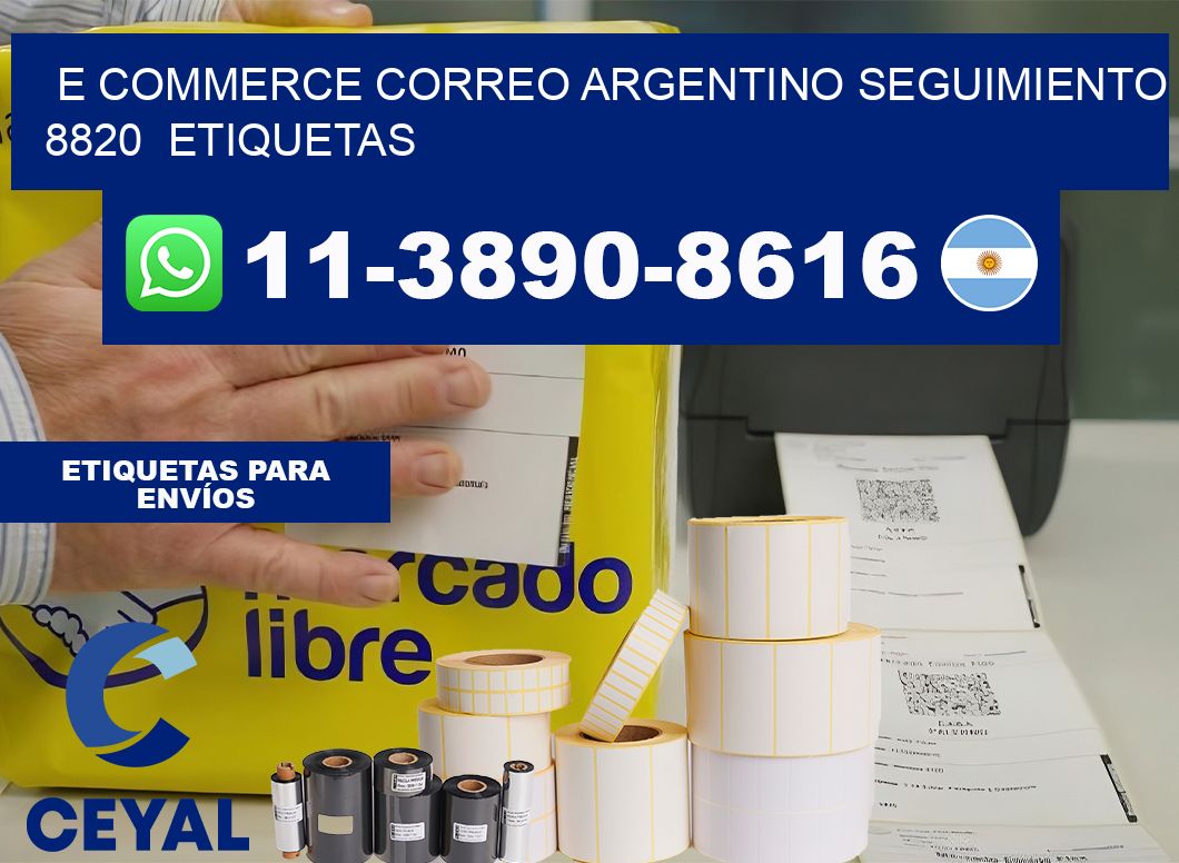 E commerce correo argentino Seguimiento 8820  etiquetas