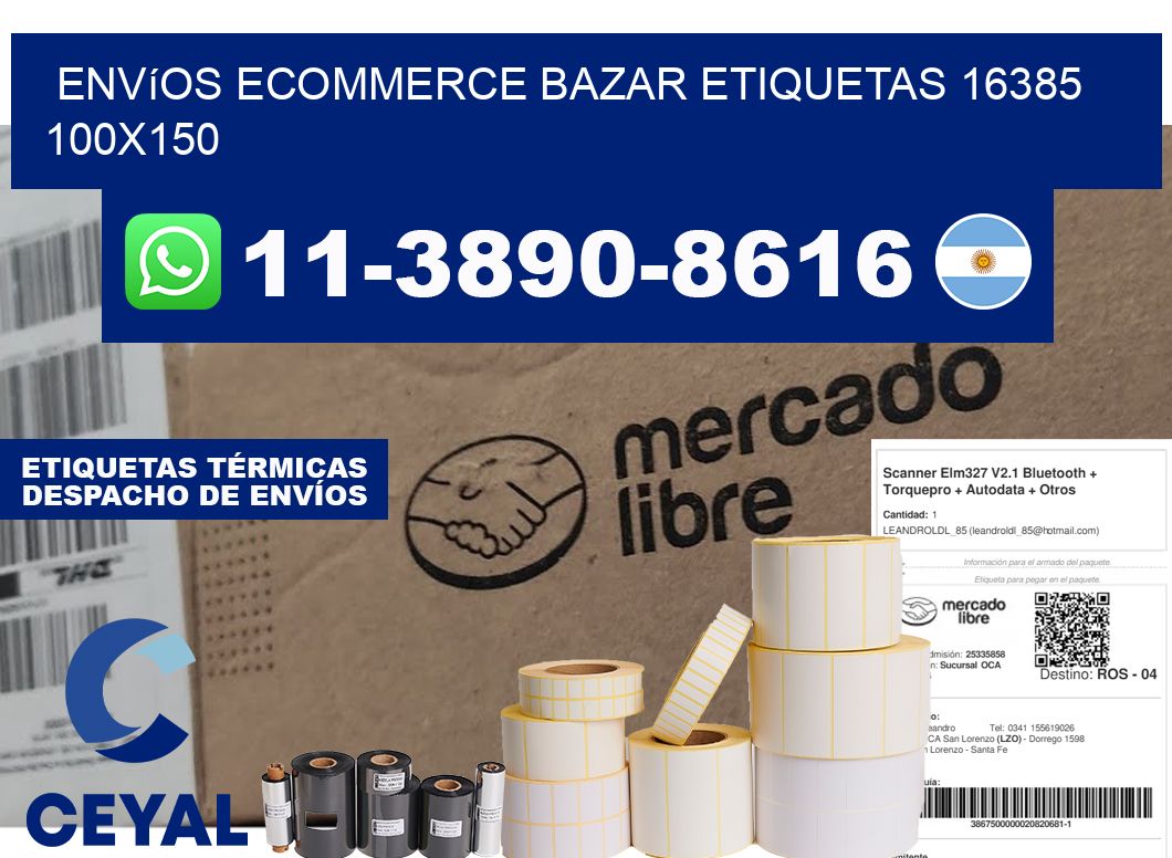 Envíos Ecommerce bazar etiquetas 16385 100x150