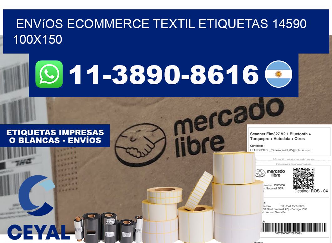 Envíos Ecommerce textil etiquetas 14590 100x150
