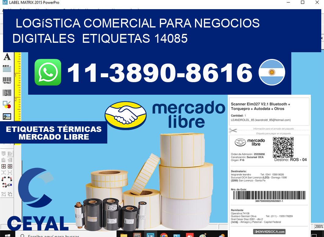 Logística comercial para negocios digitales etiquetas 14085