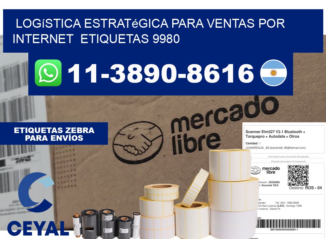 Logística estratégica para ventas por internet  etiquetas 9980