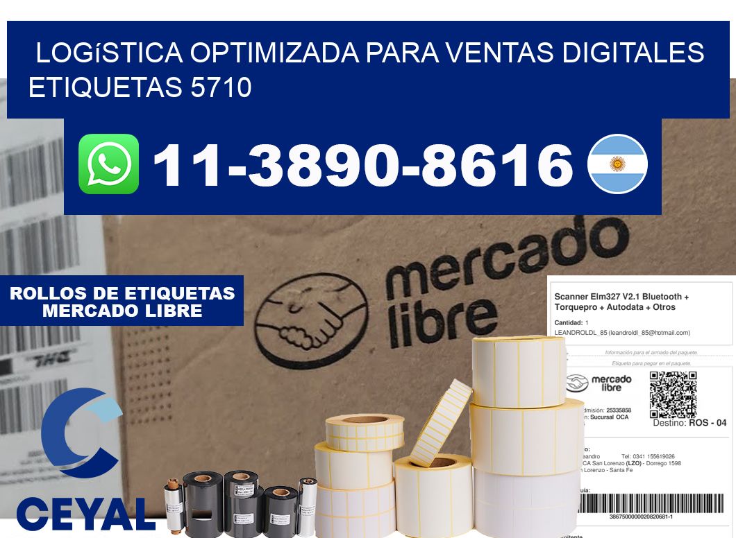 Logística optimizada para ventas digitales  etiquetas 5710