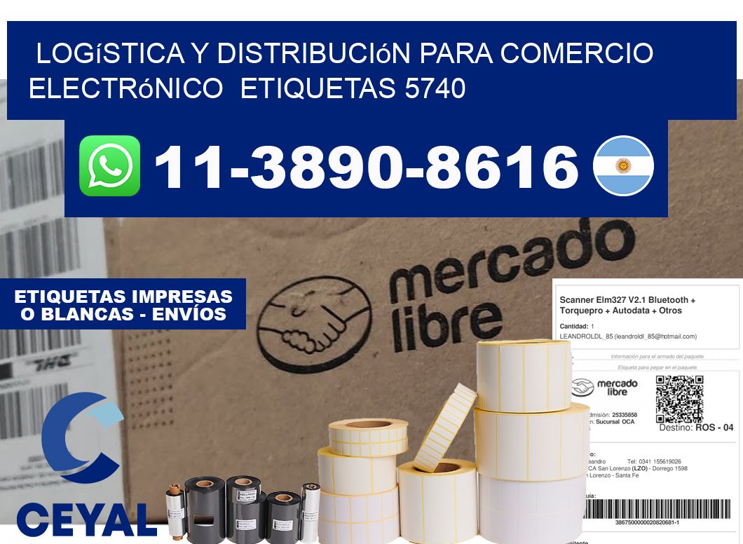 Logística y distribución para comercio electrónico  etiquetas 5740
