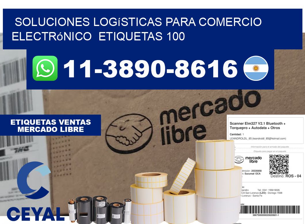 Soluciones logísticas para comercio electrónico  etiquetas 100