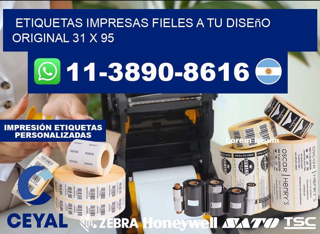 etiquetas impresas fieles a tu diseño original 31 x 95