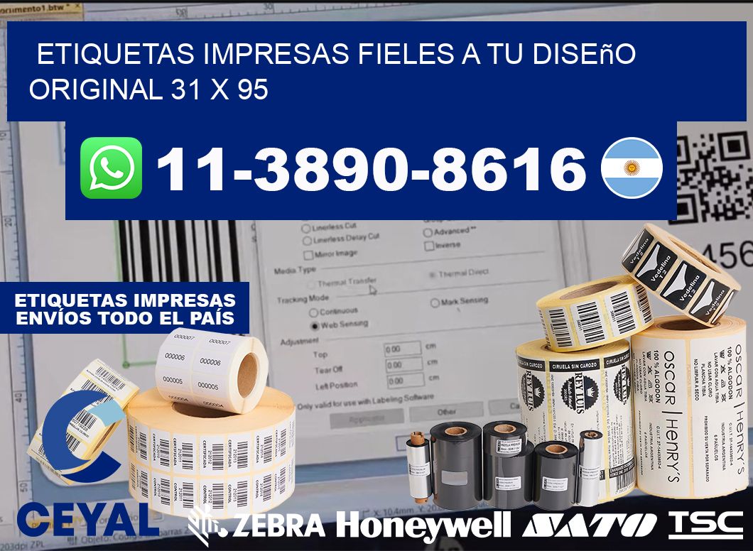 etiquetas impresas fieles a tu diseño original 31 x 95