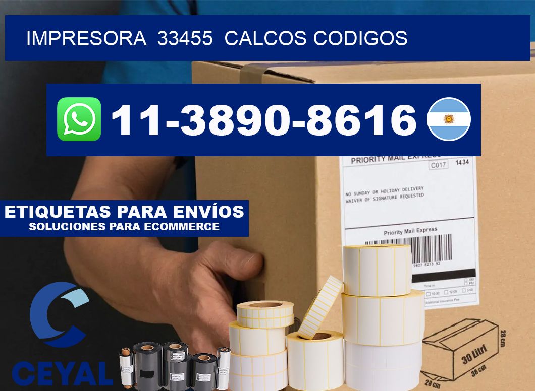 impresora  33455  calcos codigos