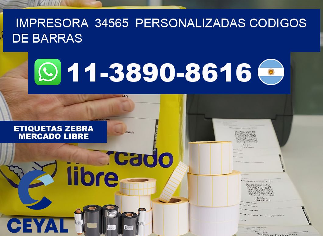 impresora  34565  personalizadas codigos de barras