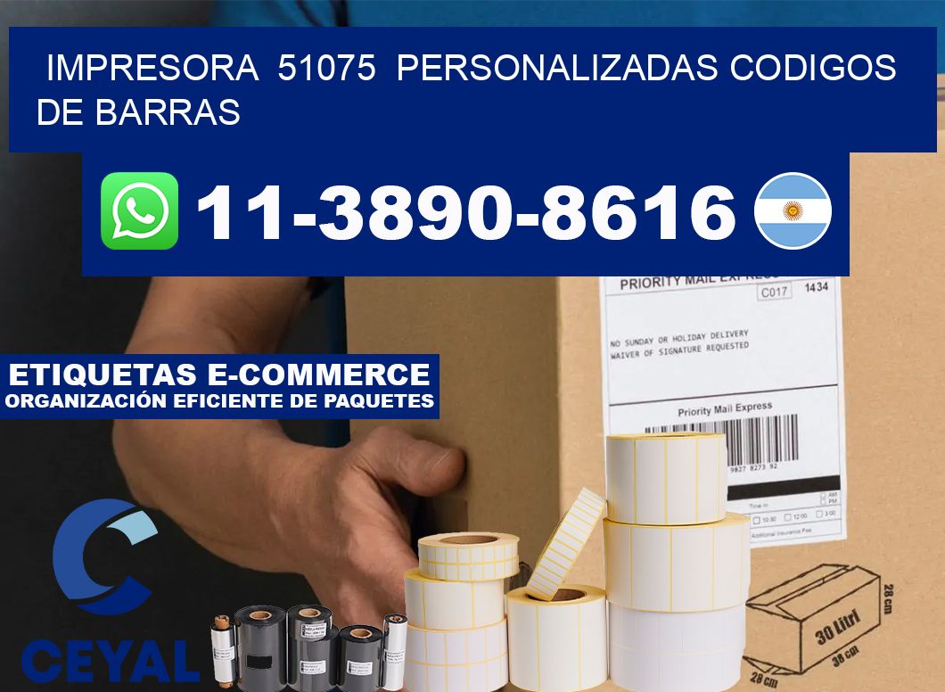 impresora 51075 personalizadas codigos de barras