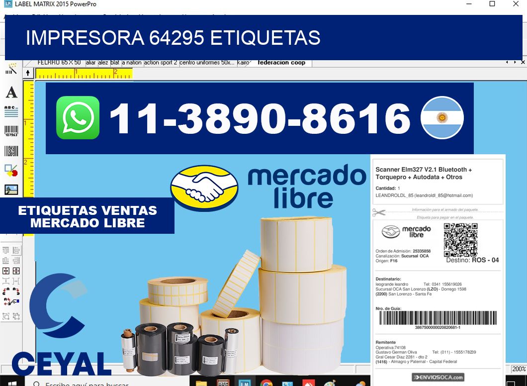 impresora 64295 etiquetas