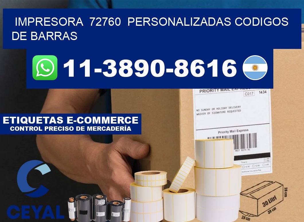 impresora  72760  personalizadas codigos de barras