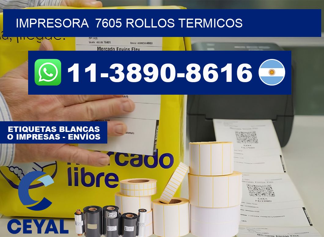 impresora 7605 rollos termicos