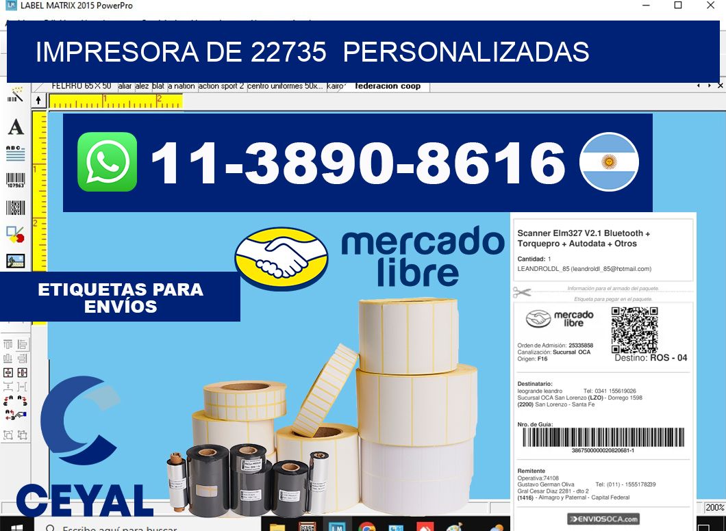 impresora de 22735 personalizadas