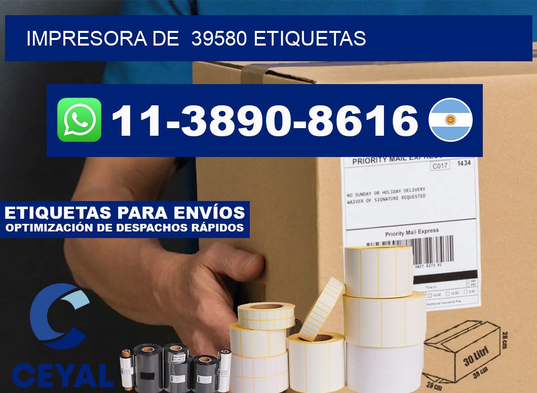impresora de 39580 etiquetas