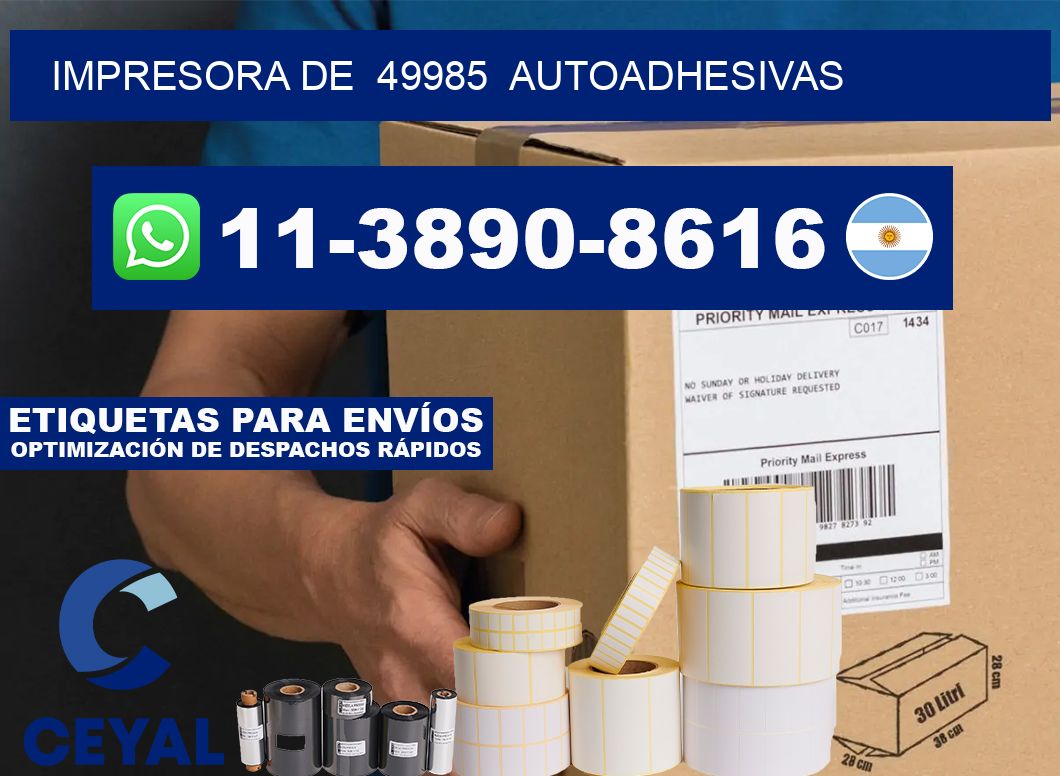 impresora de  49985  autoadhesivas