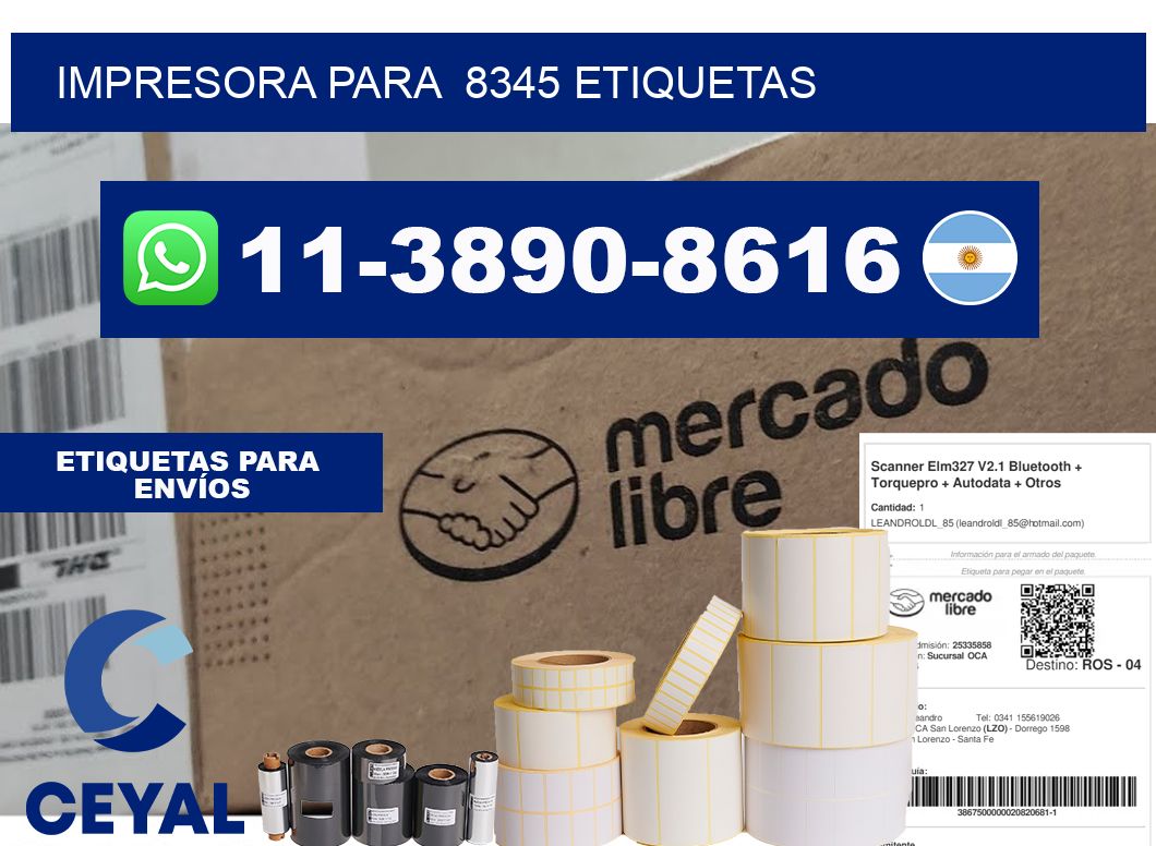 impresora para 8345 etiquetas