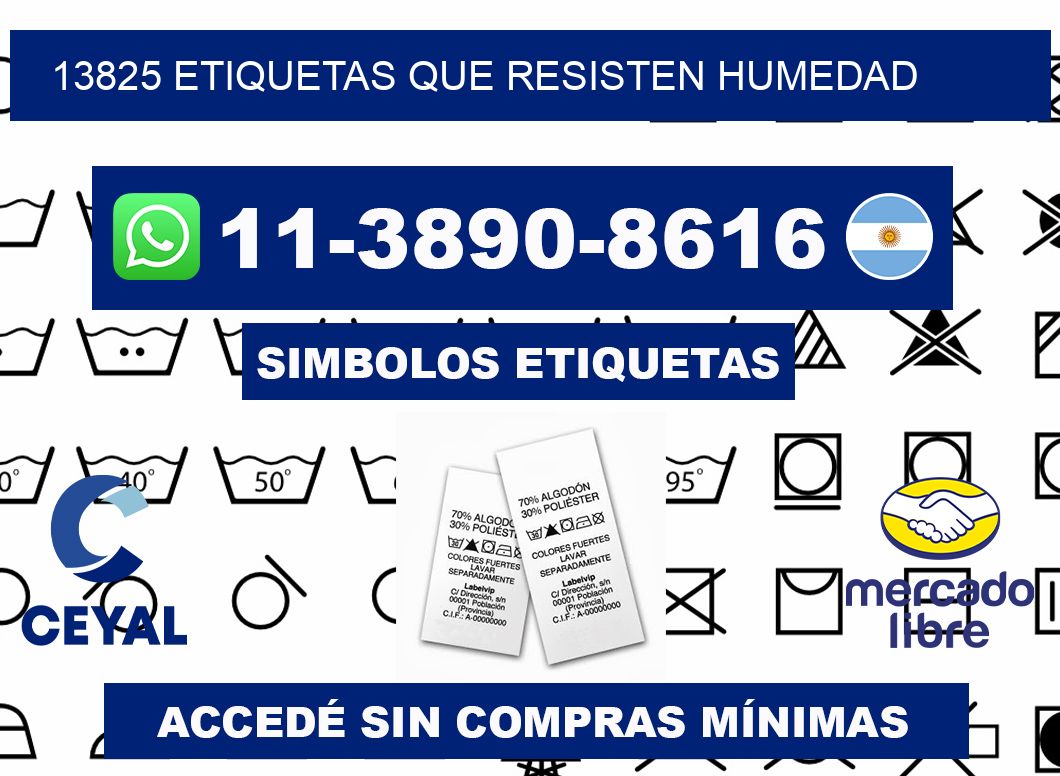 13825 etiquetas que resisten humedad