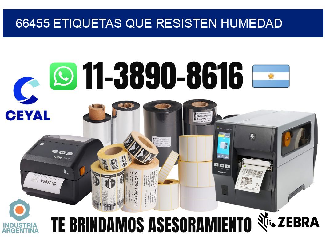 66455 etiquetas que resisten humedad