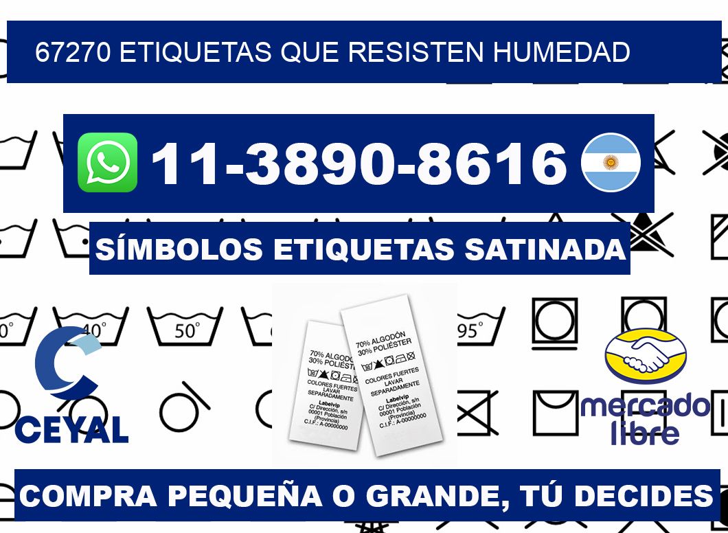 67270 etiquetas que resisten humedad