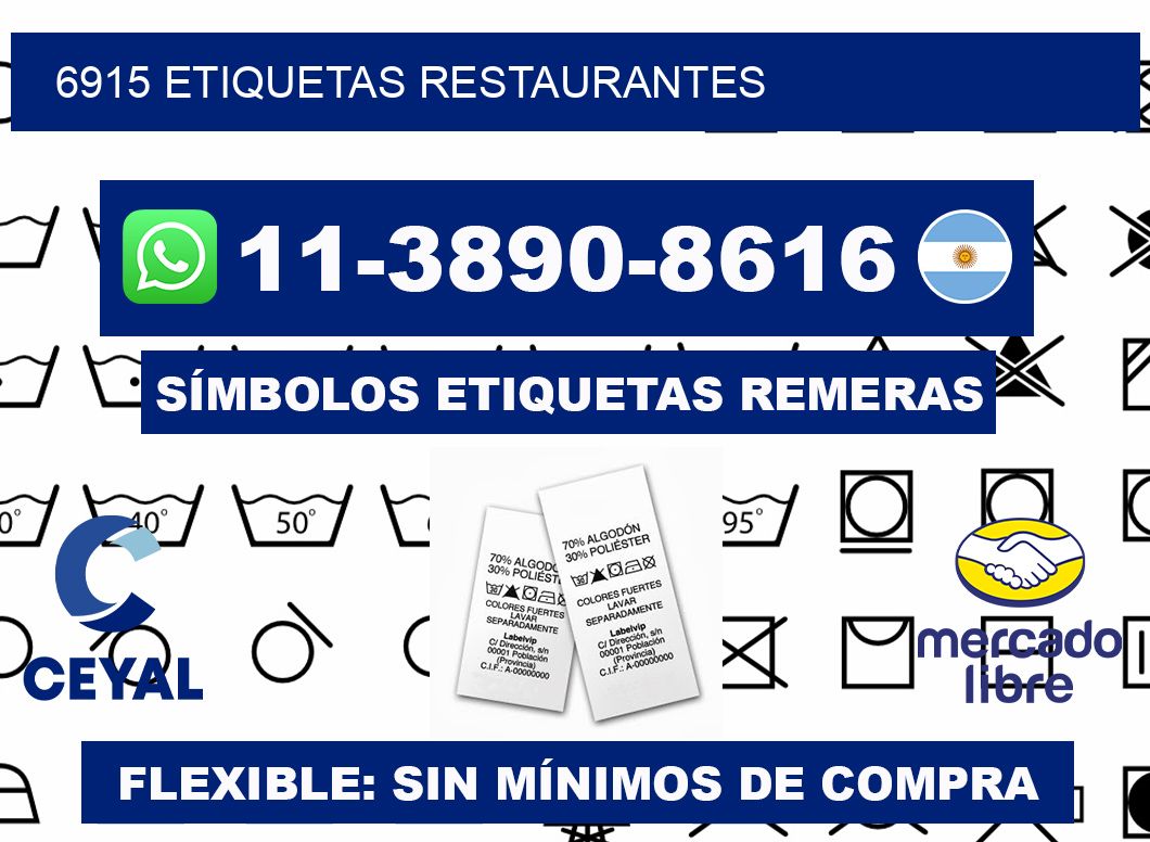6915 etiquetas restaurantes