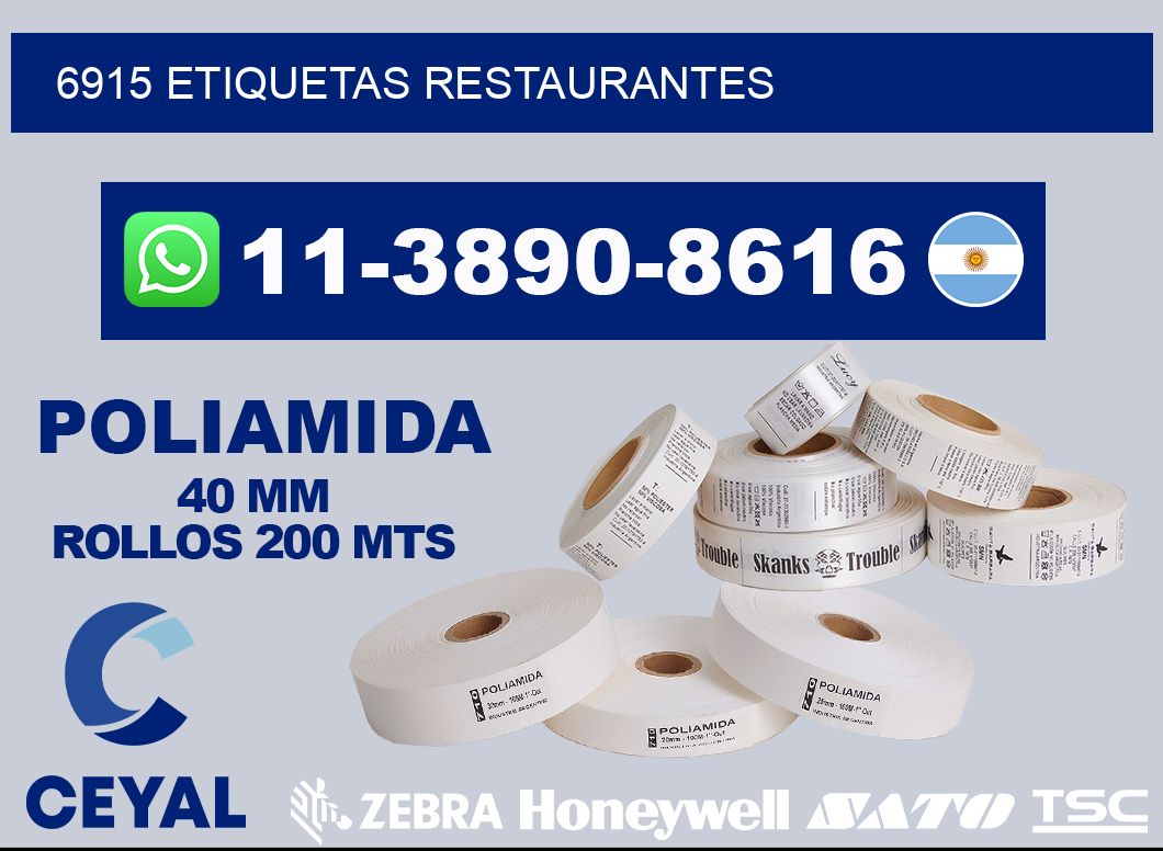 6915 etiquetas restaurantes