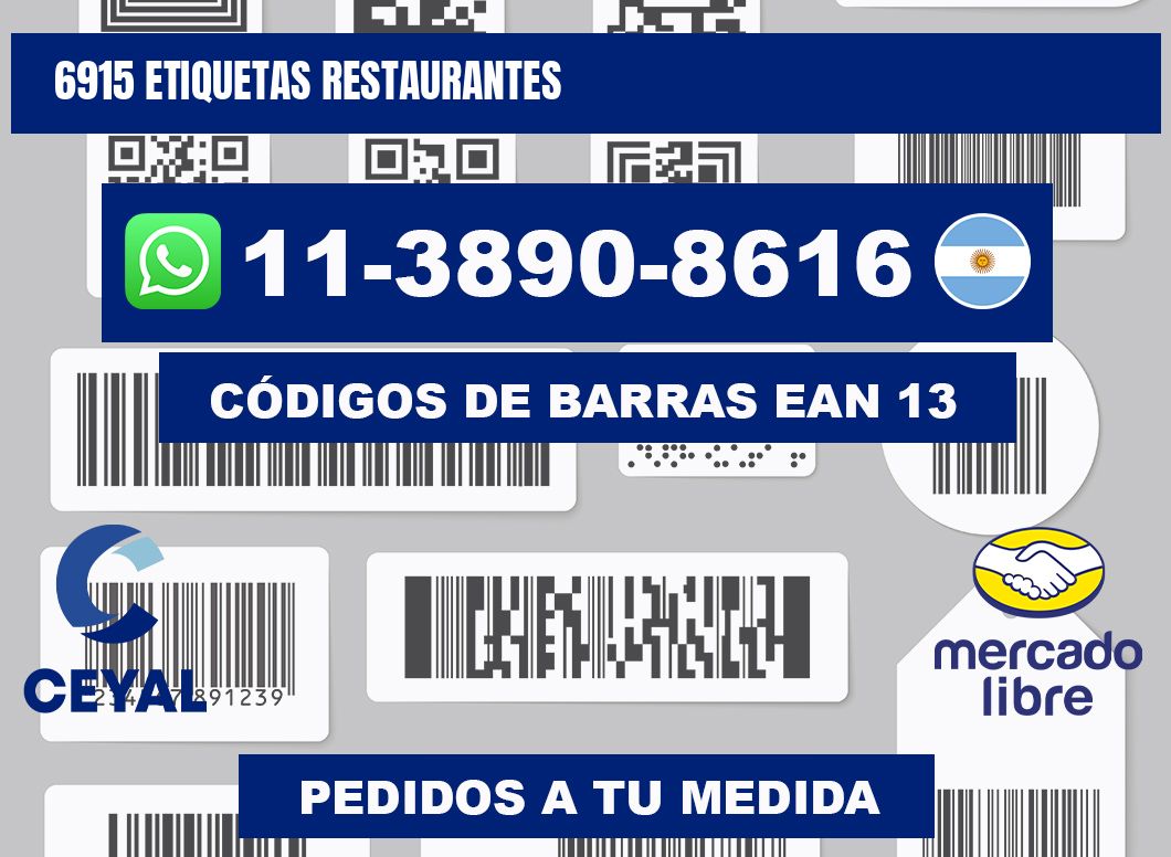 6915 etiquetas restaurantes