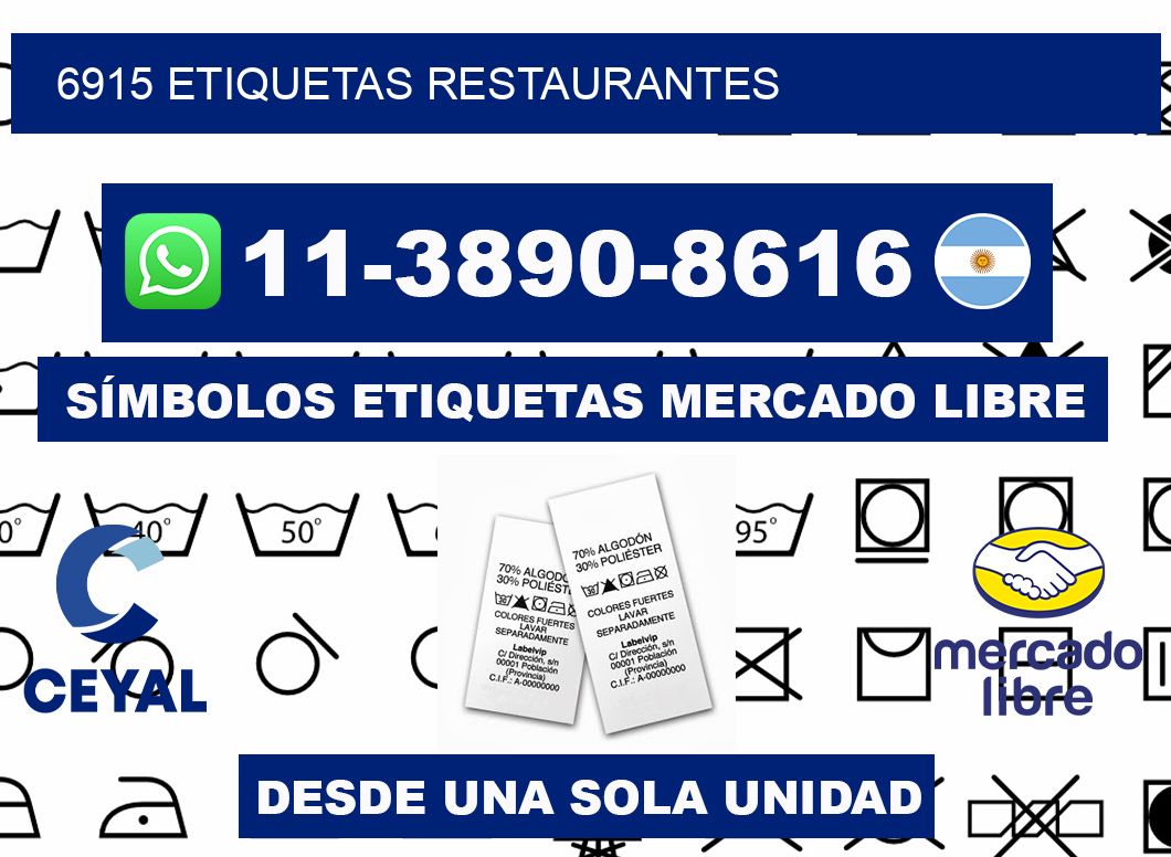6915 etiquetas restaurantes