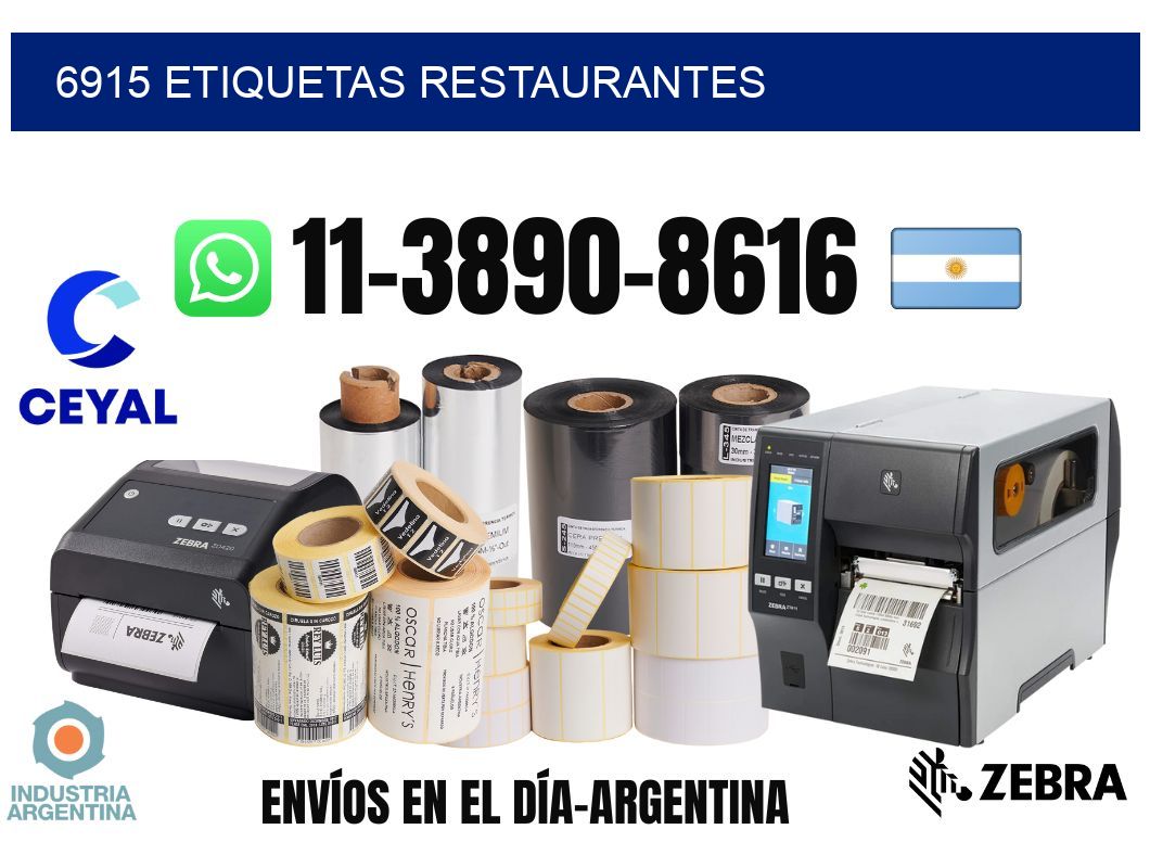 6915 etiquetas restaurantes