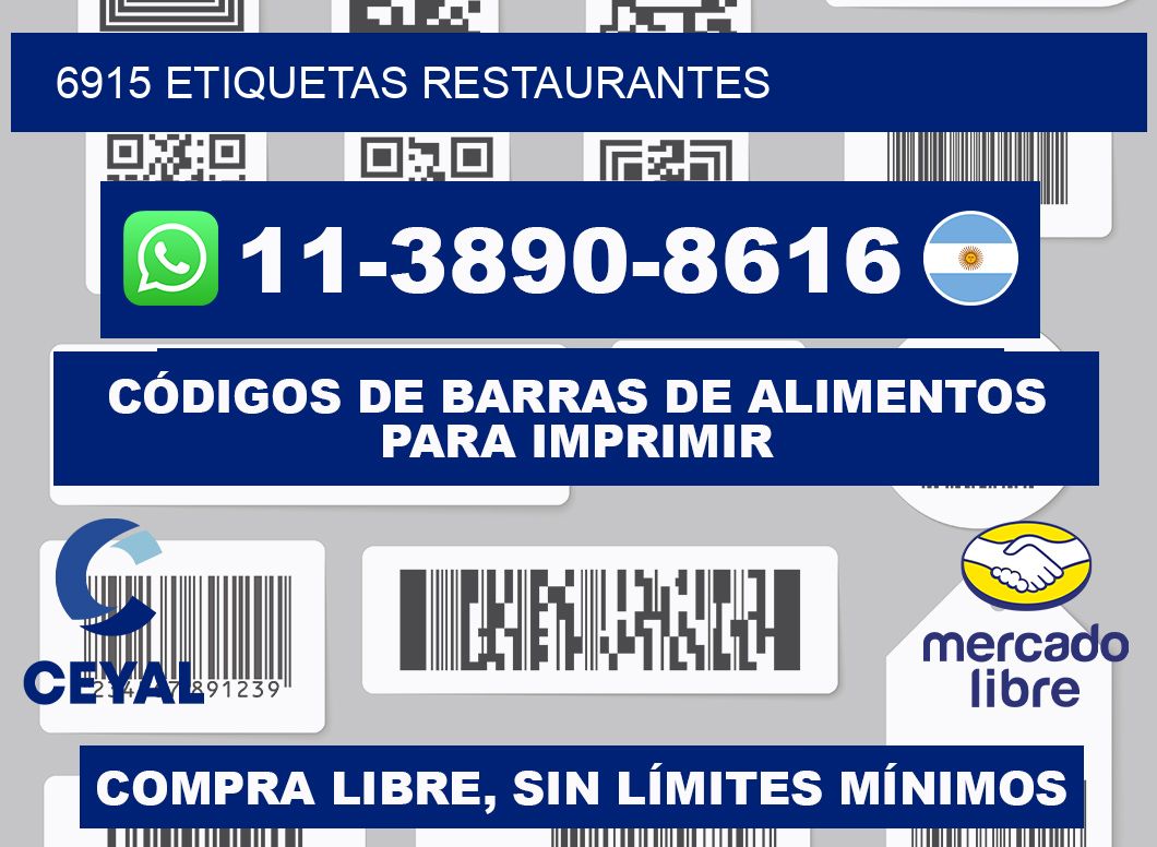 6915 etiquetas restaurantes