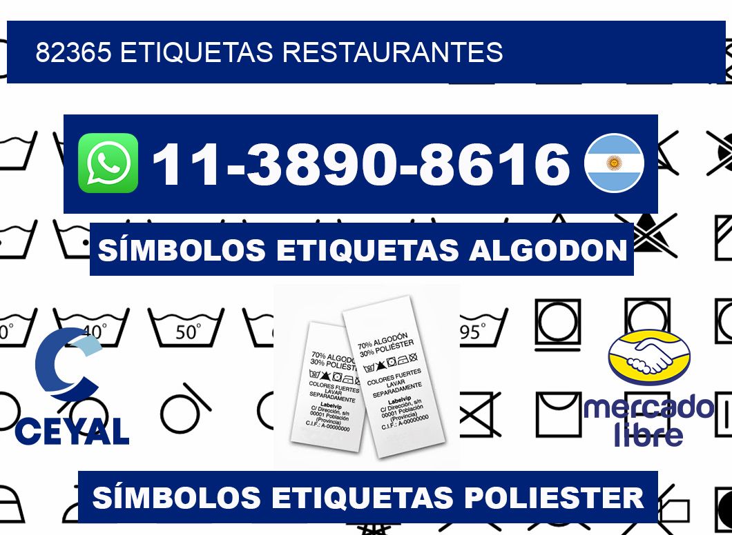 82365 etiquetas restaurantes
