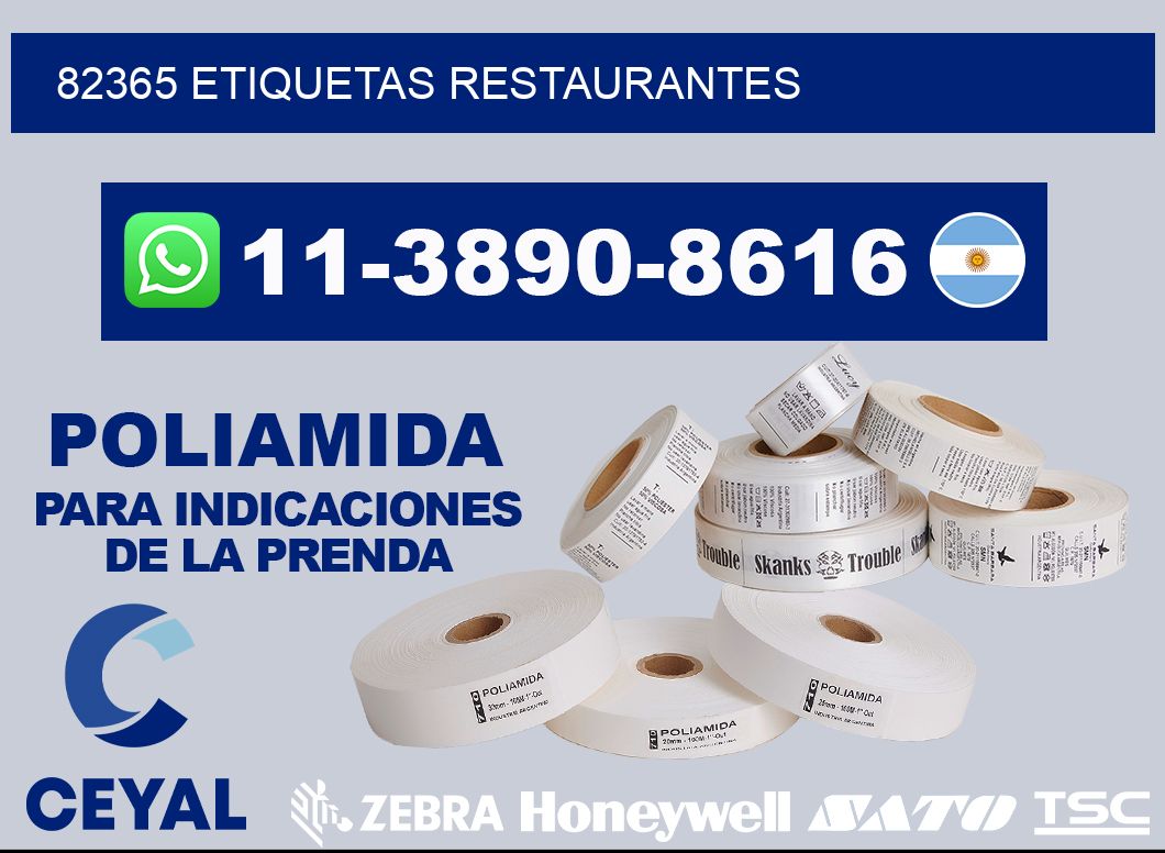 82365 etiquetas restaurantes