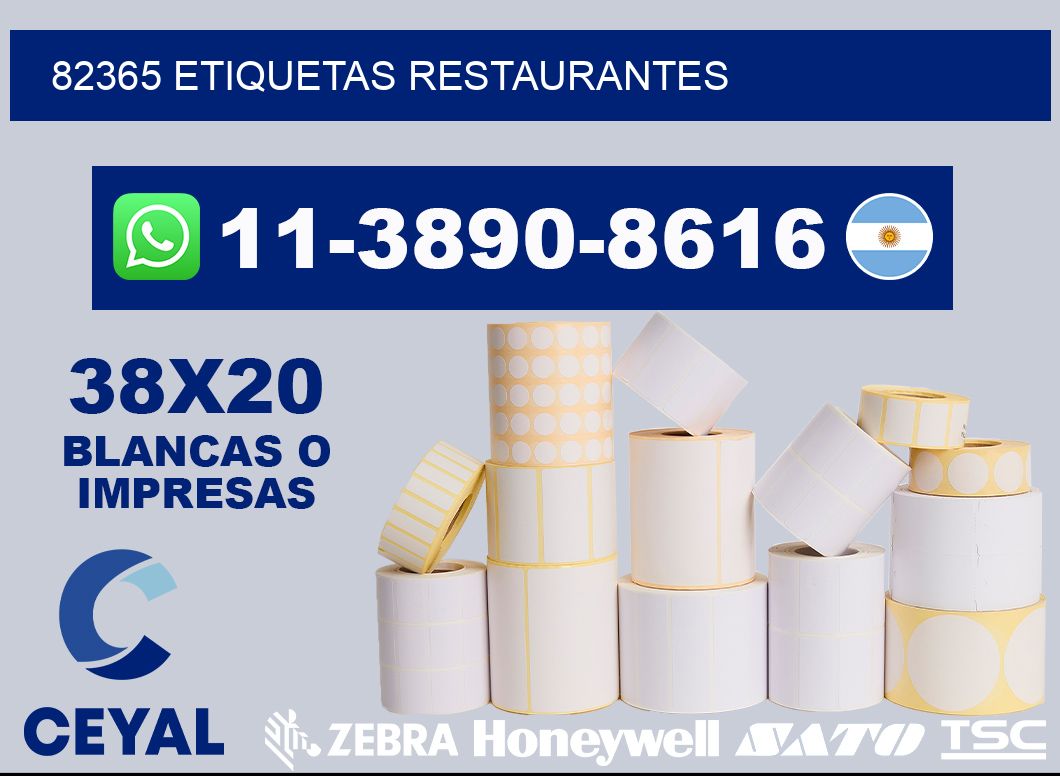 82365 etiquetas restaurantes