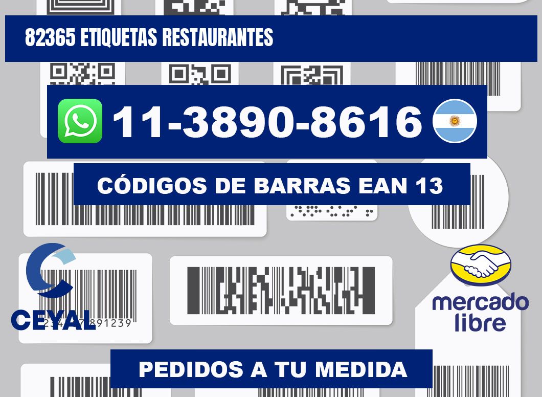82365 etiquetas restaurantes