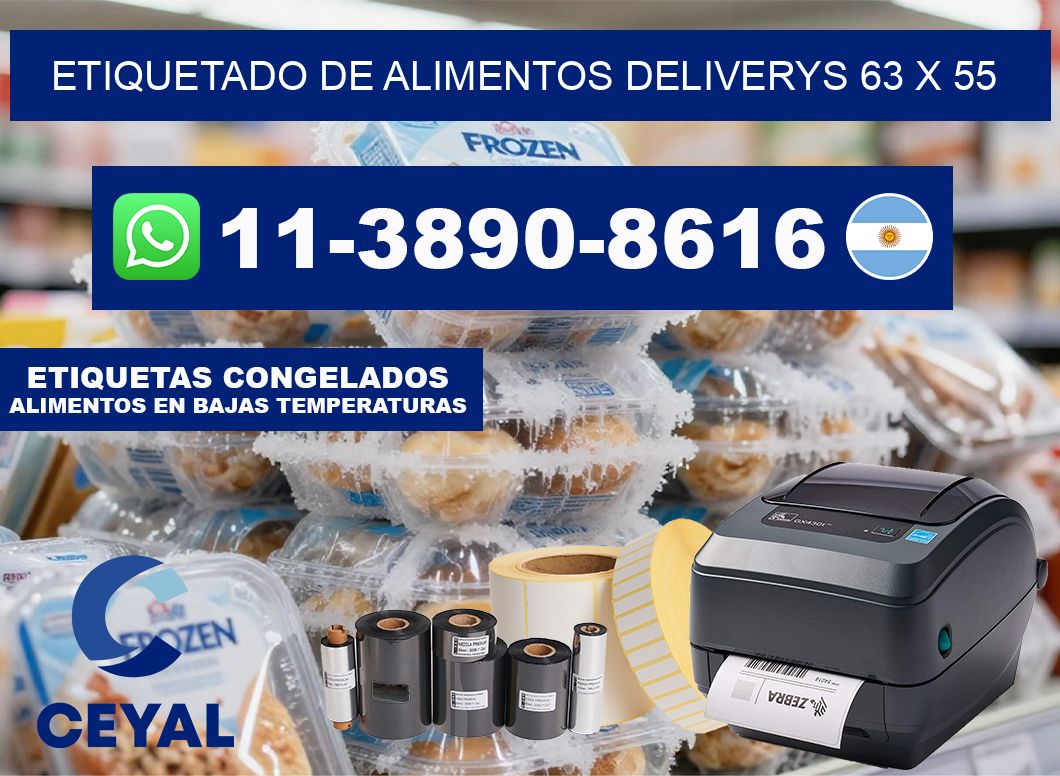 Etiquetado de alimentos deliverys 63 x 55