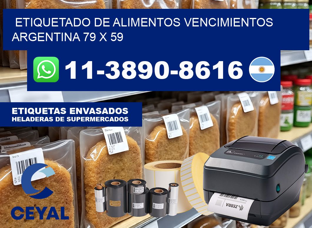 Etiquetado de alimentos vencimientos Argentina 79 x 59
