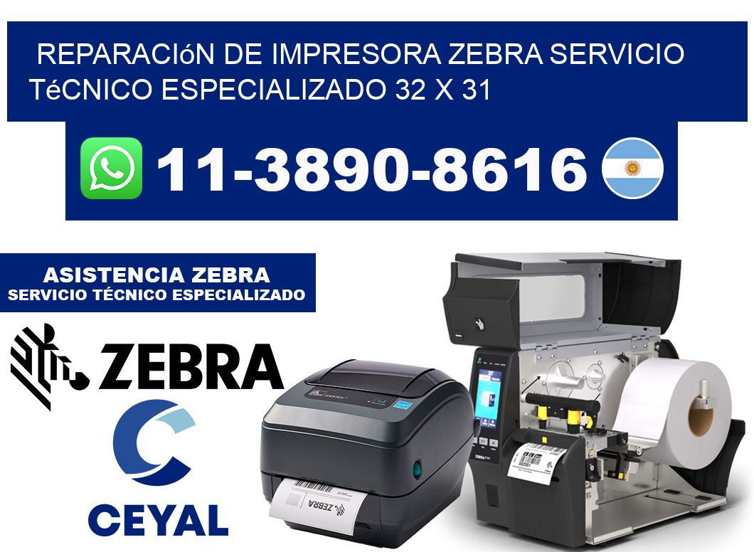 Reparación de Impresora Zebra Servicio Técnico Especializado 32 x 31