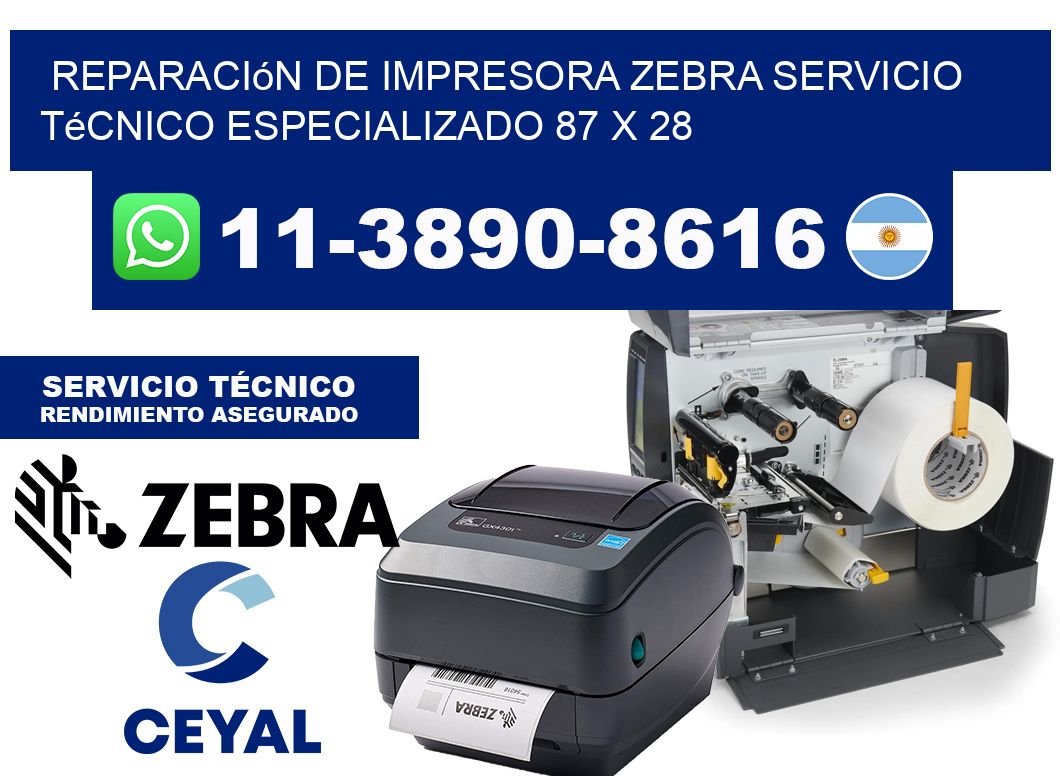 Reparación de Impresora Zebra Servicio Técnico Especializado 87 x 28