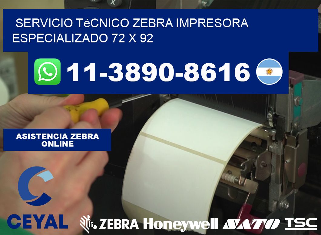 Servicio Técnico Zebra Impresora Especializado 72 x 92