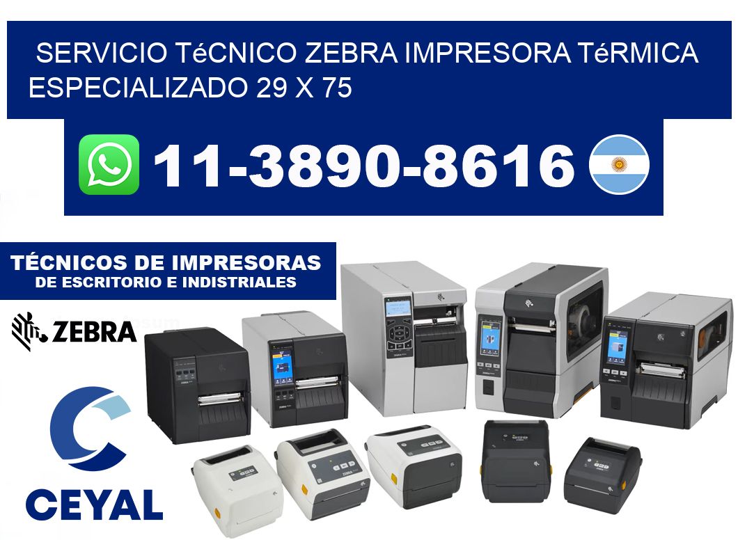 Servicio Técnico Zebra Impresora Térmica Especializado 29 x 75