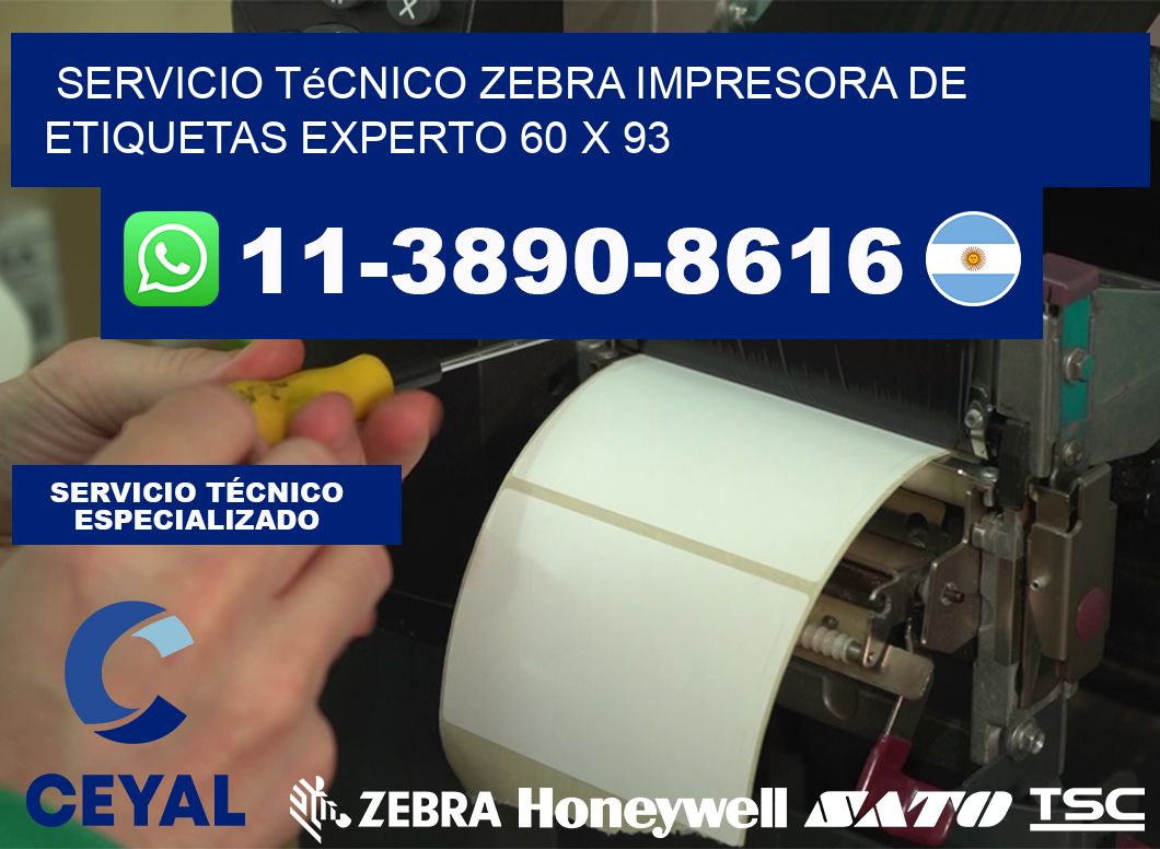 Servicio Técnico Zebra Impresora de Etiquetas Experto 60 x 93