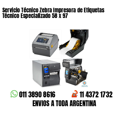 Servicio Técnico Zebra Impresora de Etiquetas Técnico Especializado 58 x 97
