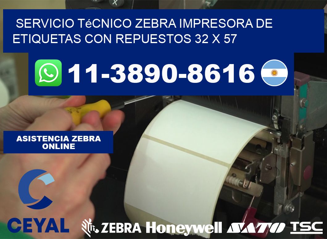 Servicio Técnico Zebra Impresora de Etiquetas con Repuestos 32 x 57