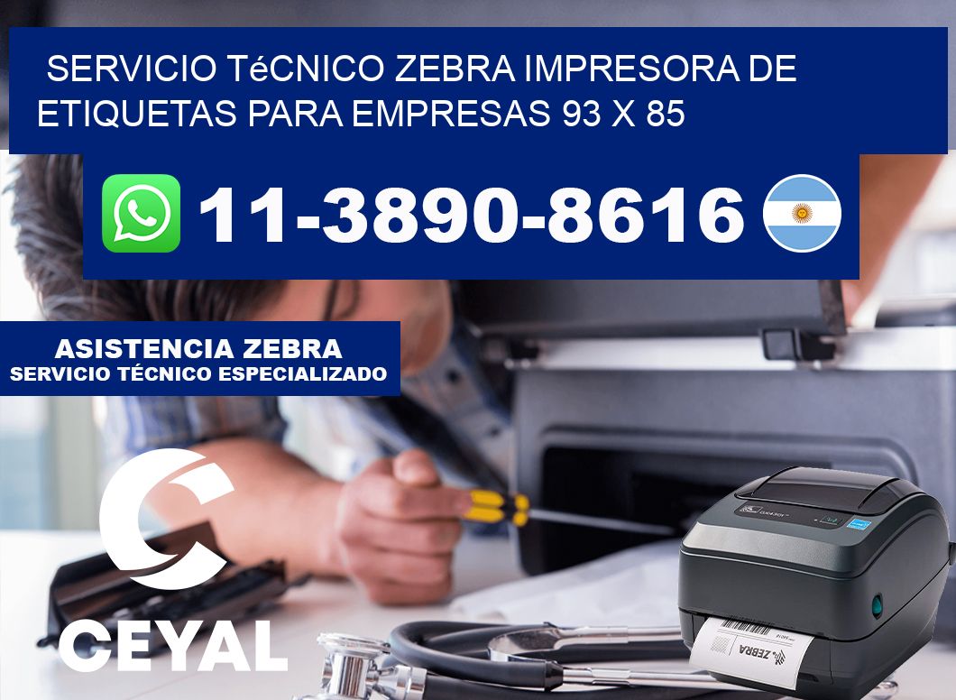 Servicio Técnico Zebra Impresora de Etiquetas para Empresas 93 x 85
