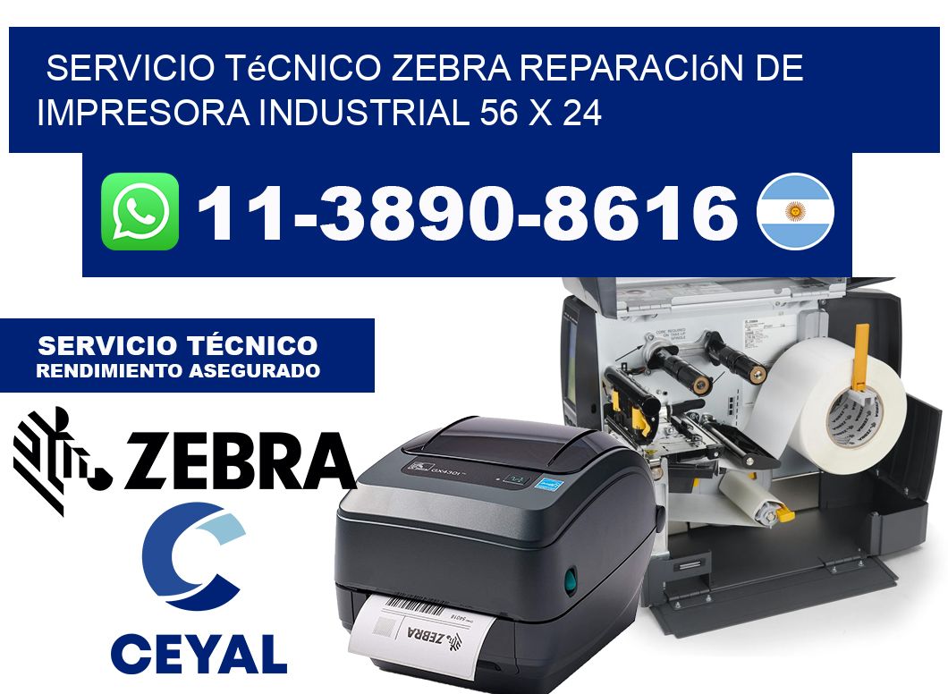 Servicio Técnico Zebra Reparación de Impresora Industrial 56 x 24