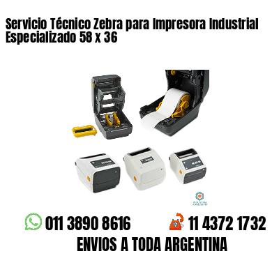 Servicio Técnico Zebra para Impresora Industrial Especializado 58 x 36