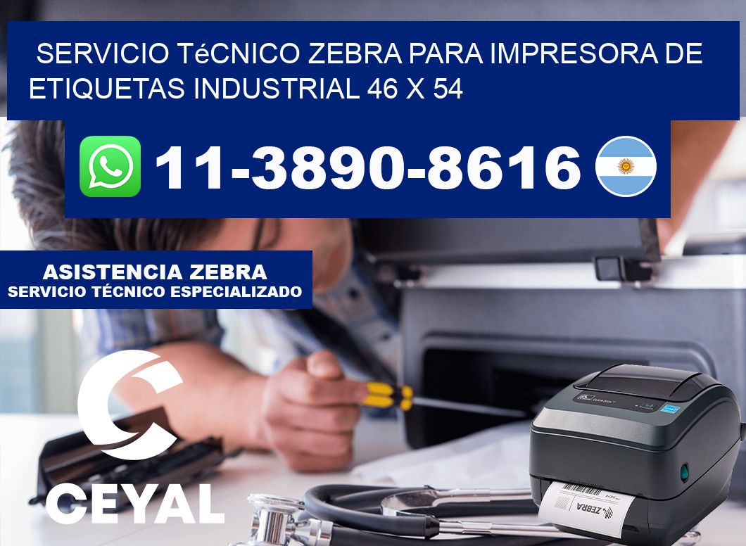 Servicio Técnico Zebra para Impresora de Etiquetas Industrial 46 x 54