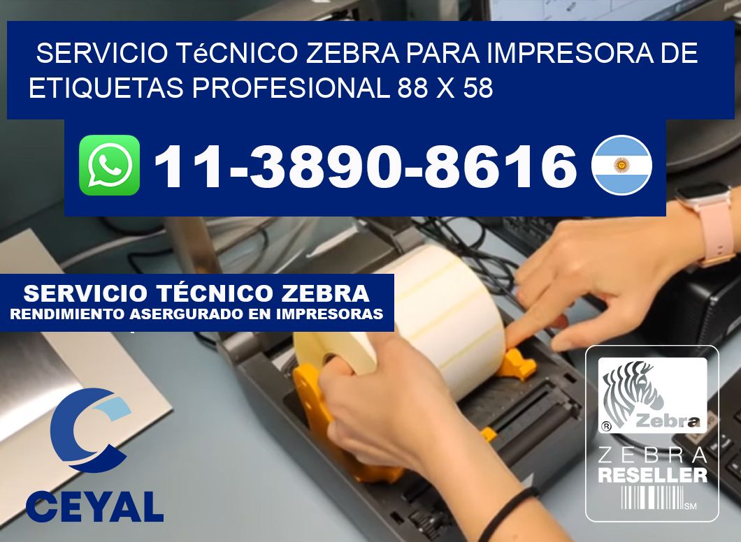 Servicio Técnico Zebra para Impresora de Etiquetas Profesional 88 x 58