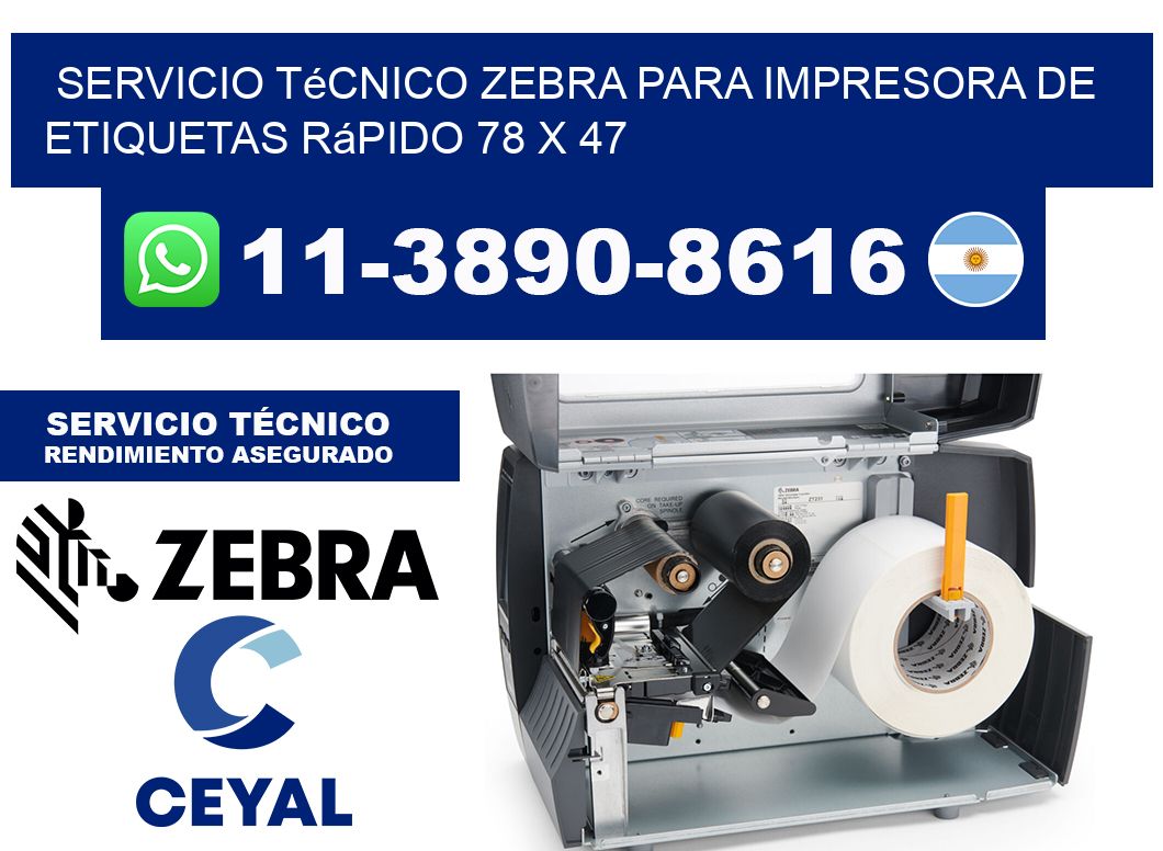 Servicio Técnico Zebra para Impresora de Etiquetas Rápido 78 x 47